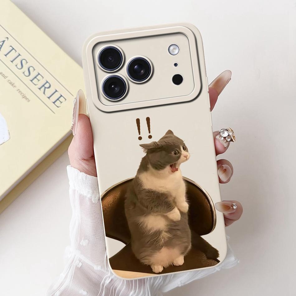 For iPhone 17 Pro Max 17Pro Cute Rabbit Cat Cartoon Phone Case For iPhone17 Pro 17ProMax Shockproof Soft Silicone Cases