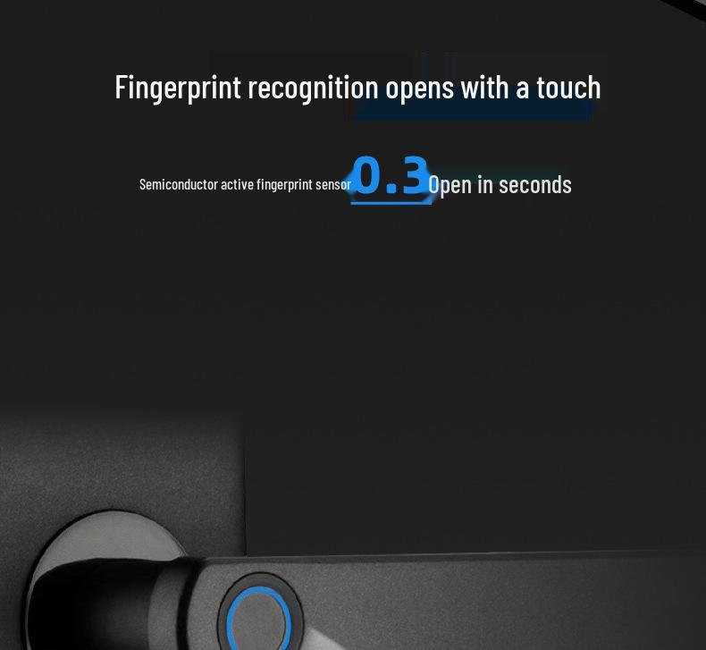 Tuya One-Grip Smart Lock: Fingerprint & Password Home Entrance Security