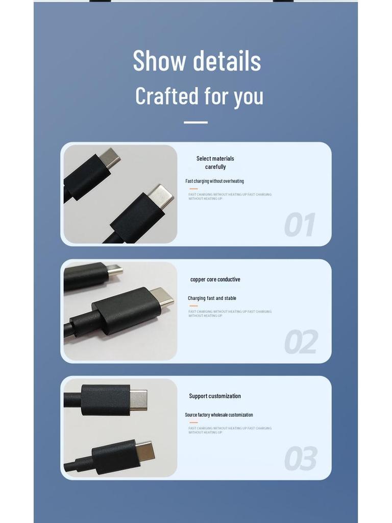 Dji 100W Dual Type-C Schnelllade- & Datenkabel für Drohnen - 0,5m