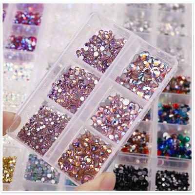 1000Pcs Decorations Nail Art 3D Glitter Gem Nail Rhinestones AB Crystal Diamond