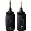 JJYY 1Set(2Pcs) UHF Guitar Wireless System Transmitter Receiver Built-in Rechargeable Black Charge Port Micro-USB UHF 730MHz