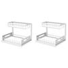 2 Tier Under Sink and Storage, Under Sink Organizer, Slide Out Pull Out Cabinet Organizer Shelf, Metal Sliding Drawer