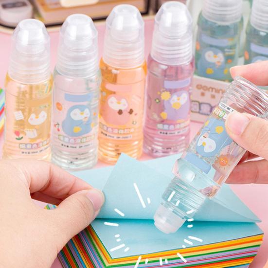 Safe Liquid Glue for Kids Art Classes And Crafts Strong Adhesion Handmade Craft Glue with Precise No-Spill Applicator Cute Penguin