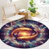 Star Animals Round Area Rug,Carpet Rug for Living Room Bedroom Sofa Playroom Decor,Non-slip Floor Mat