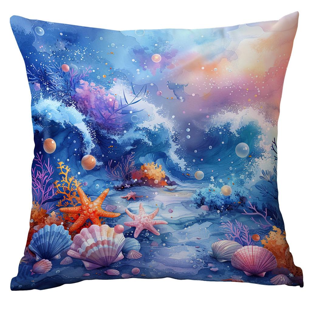 New Fantasy Underwater World Coral Pearl Shell Pillowcase Home Sofa Cushion Cover
