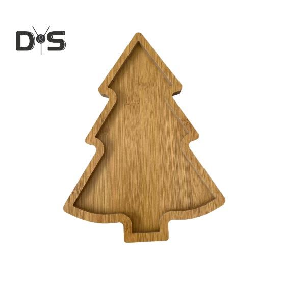 Christmas Tree Shaped Tray Wooden Charcuterie Dessert Boards Steak Dinner Plate Safe Easy To Clean Serving Platter for Parties Events