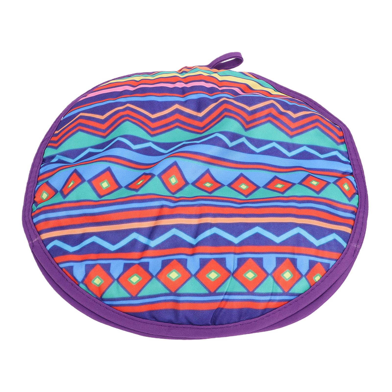 Tortilla Warmer Pouch Microwavable Fabric Tortilla Heater Pouch for Tacos Pita Waffles Party Picnic
