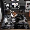 1Pc Wolf Theme Printed Circular Carpet, Home Door Mat, Outdoor Travel Protection Carpet B3