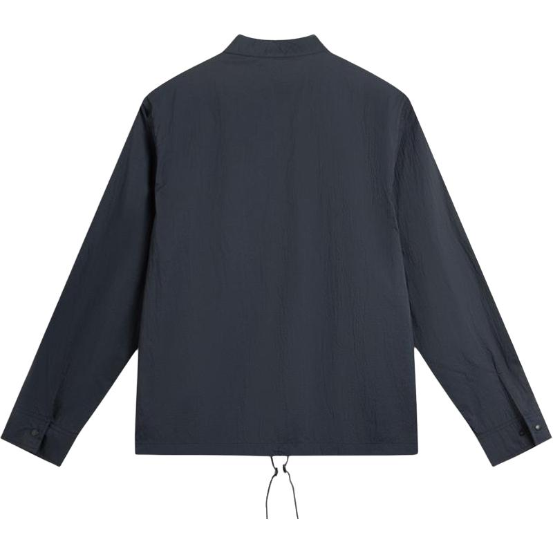 Li-Ning Letter Single-Breasted Stand Collar Versatile Casual Jacket Men Jacket Navy-Blue AFDV299-1