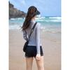 Swimsuit women's new sunscreen split three-piece set conservative long-sleeved trousers slim belly large-size hot spring swimsuit