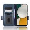 For Samsung Galaxy A34 5G Imprinted Triangle Pattern Phone Cover PU Leather Wallet Stand Cell Phone Case with Wrist Strap
