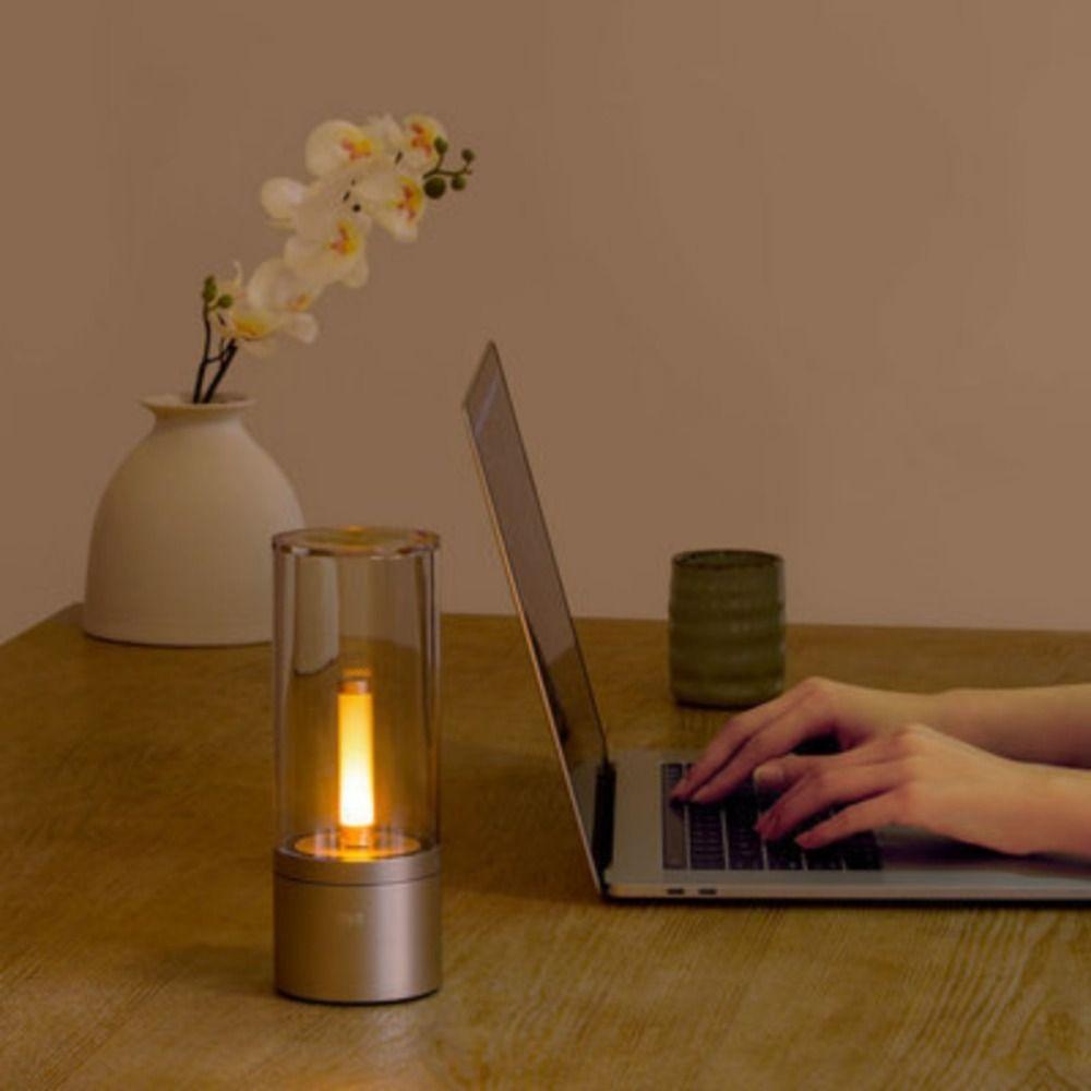 Type C Rechargeable Candle Lamp 1800K Warm Light Atmosphere Light LED Night Light  1800K Warm Light