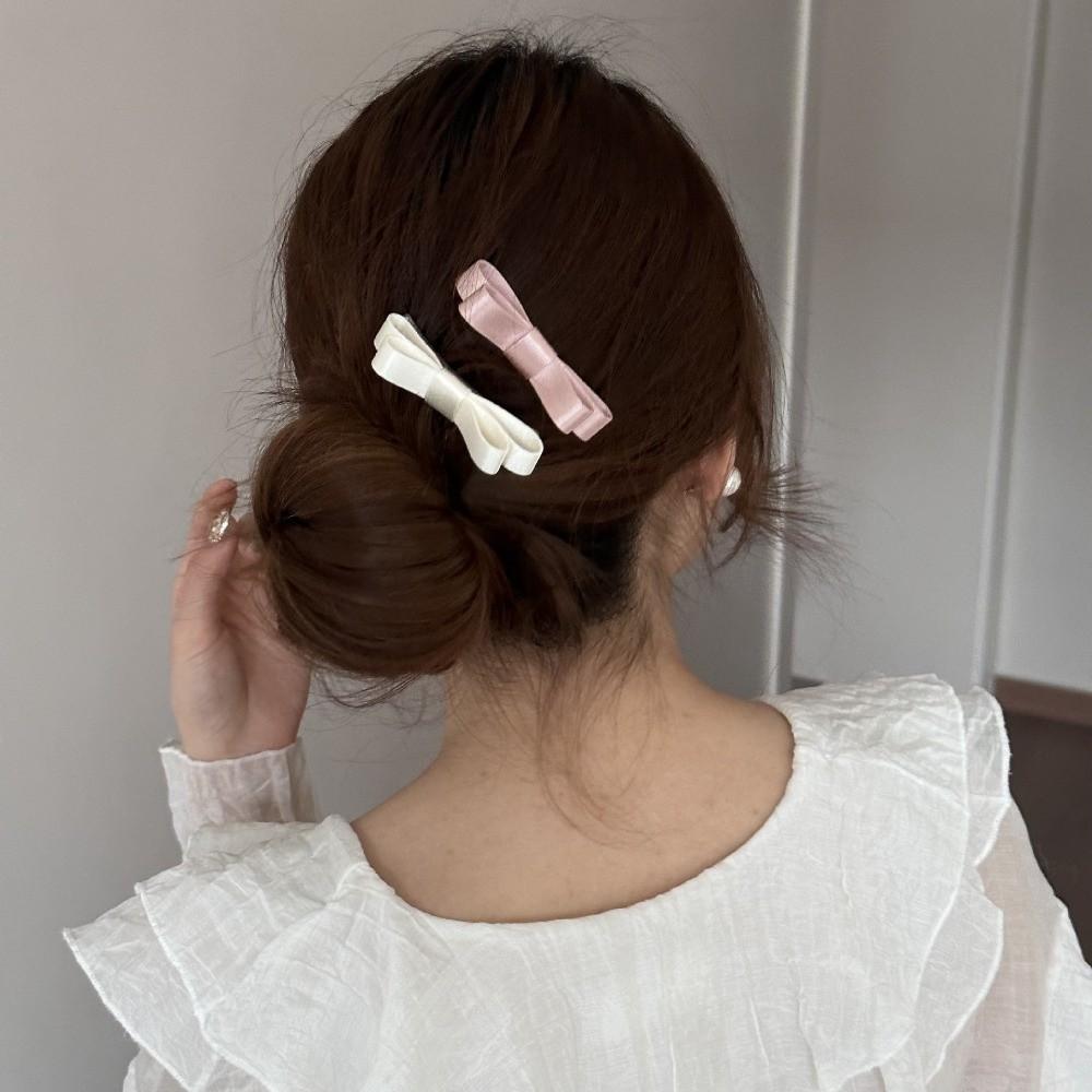 Updo Bangs Hair Clip Non-slip Broken Hair Accessories Cute Bow Hair Comb Women/Girl