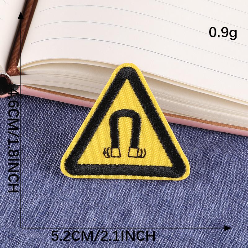 Firefighting Triangle Embroidered Patch - Sew-on Fabric Emblem for Clothing Accessories