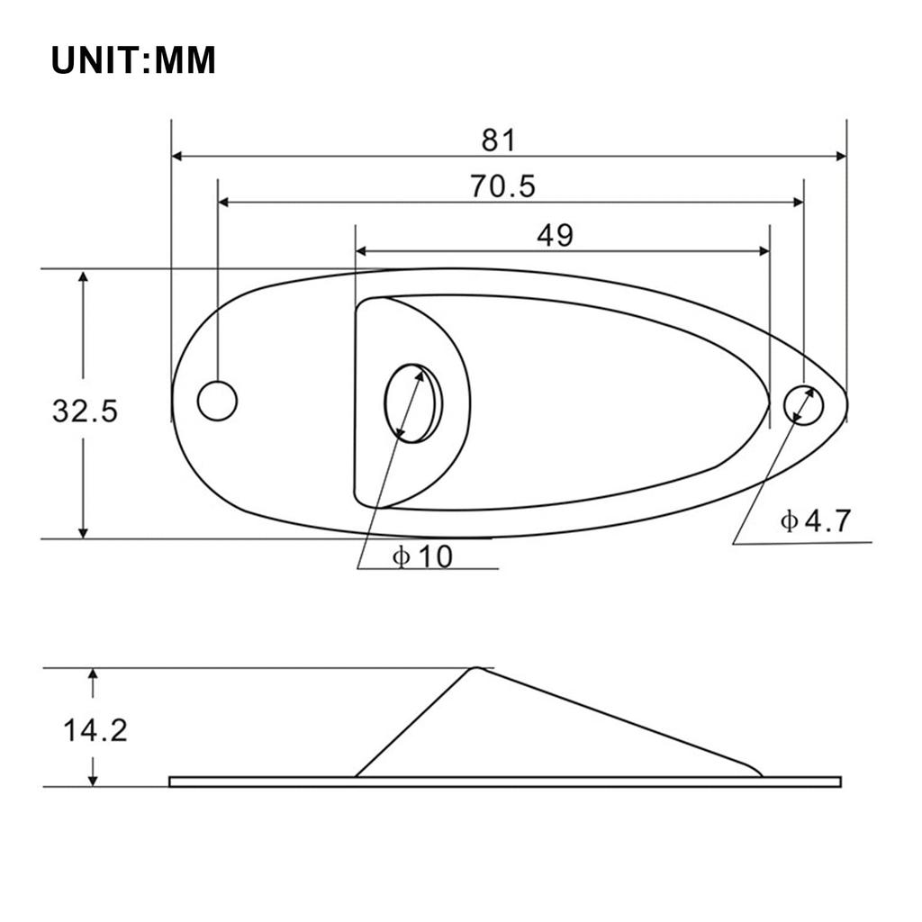 MAXCHEER Guitar Input Jack Socket Plate Output Loaded Boat Style 14 Inch with Screws for Fender Stratocaster, Stratocent, and Mono Electric Guitars