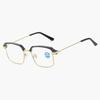 Half-Frame Eyebrow Glasses, The Same Metal Large-Frame Anti-Blue Light Glasses Frame For Men And Women, Can Be Equipped With Myopia Reading Glasses