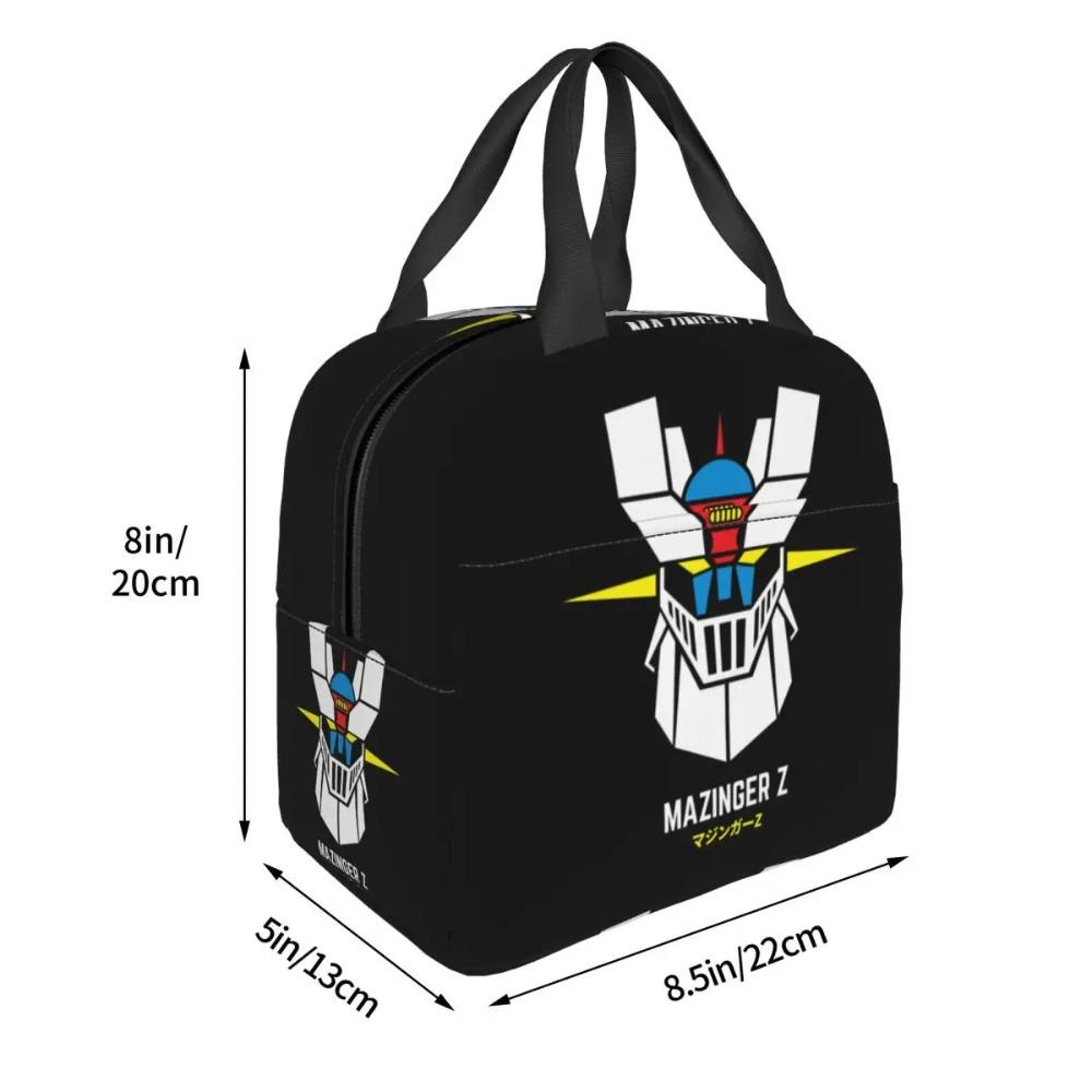 Custom Ufo Robot Grendizer Goldrake Mazinger Z Portable Lunch Boxes for Women Leakproof Thermal Cooler Food Insulated Lunch Bag
