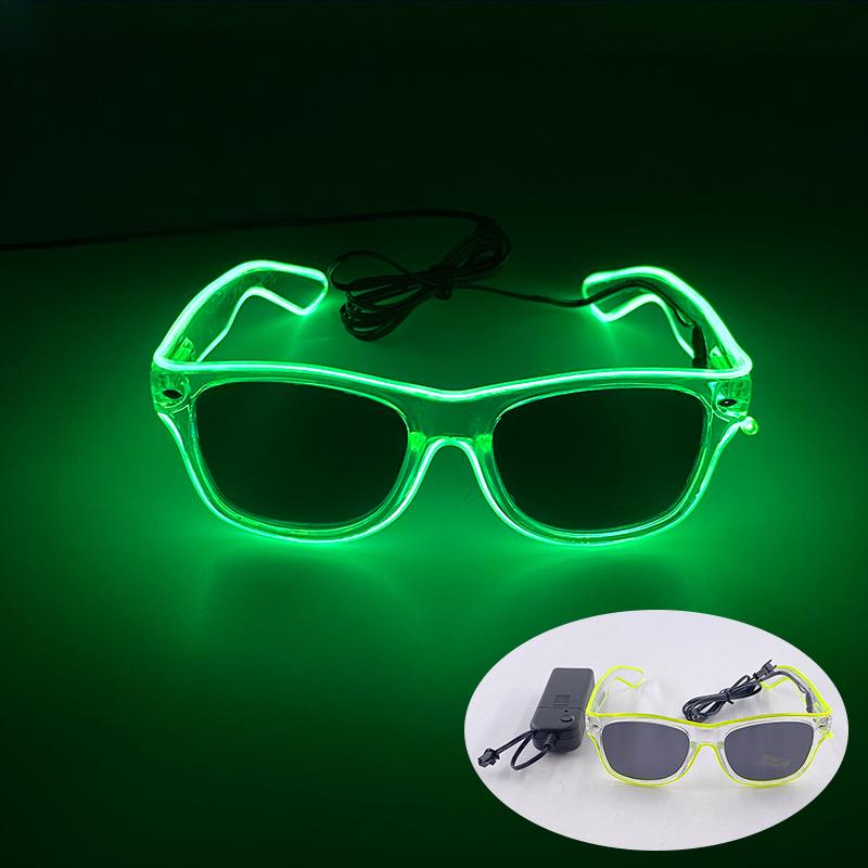 Hot Sale Luminous Neon Glasses With Lights LED Eyeglasses Bar Rave Parties Props Glowing Glasses Festival Club Supplies