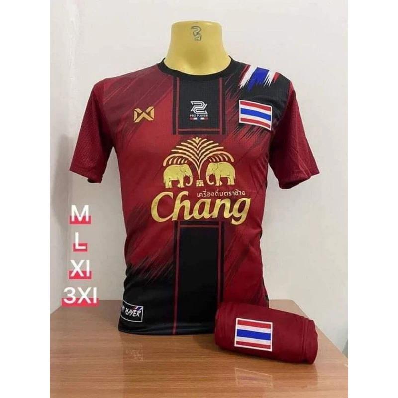 THAILAND Flag Football Fußball Rundhals Vintage Shirt National Unisex Männer Frauen JERSEY Aufdruck Schnelltrocknend Kurzarm Uniform Elefanten Abzeichen Logo