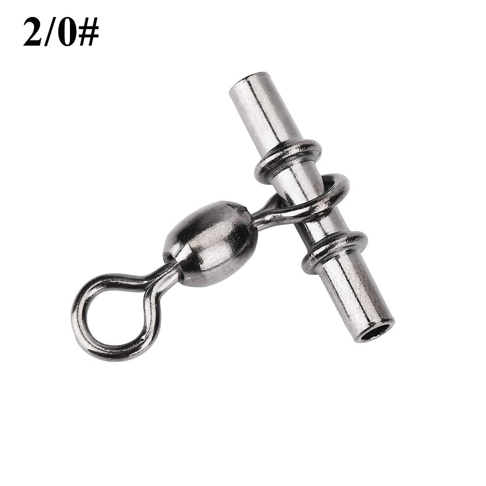 20pcs Set T Shape Line Crane Fishing Swivels Connectors Accessories (2Celsius0# )