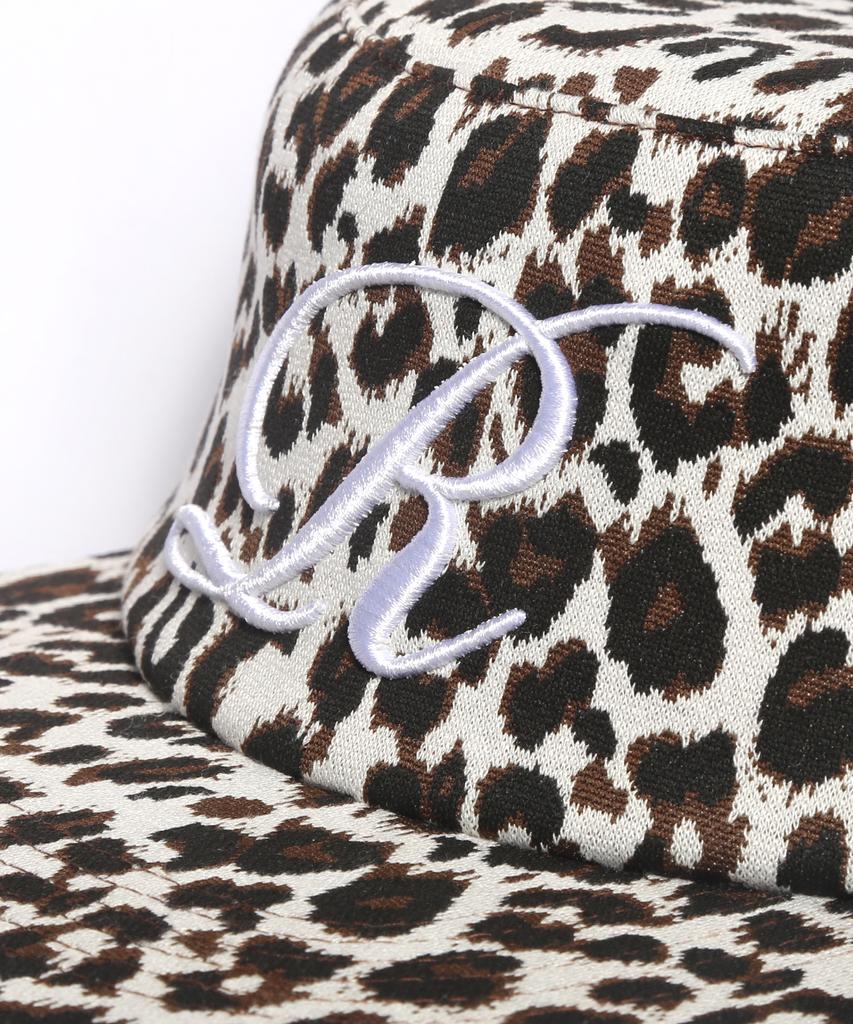 ROCKPSYCHO Pillbox Cap Leopard Ivory