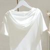 Hooded Short Sleeve T Shirts Women Streetwear Summer College Females Fashion Korean Arrival All Match Drawstring
