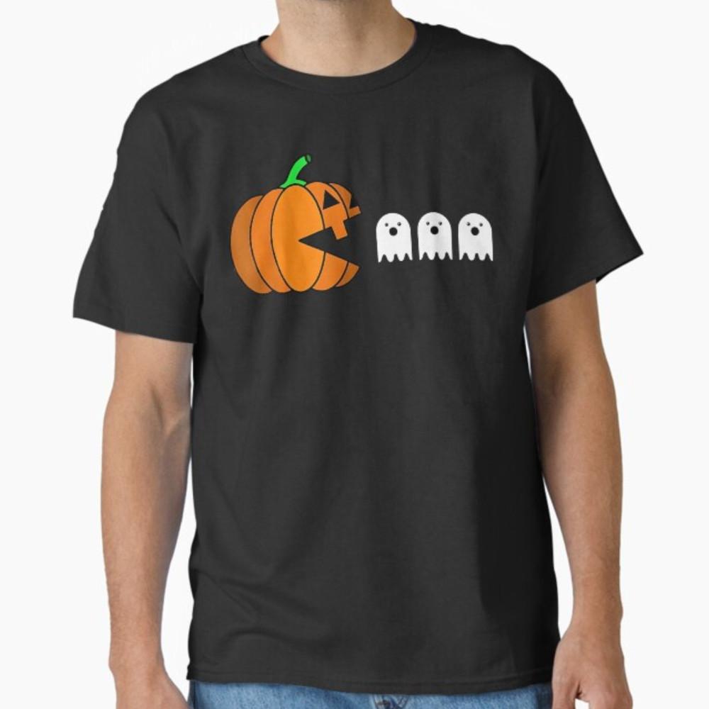 Halloween Gamer Pumpkin Eating Ghost Costume Men Boys Kids T-Shirt Unisex T-Shirt XXXXL