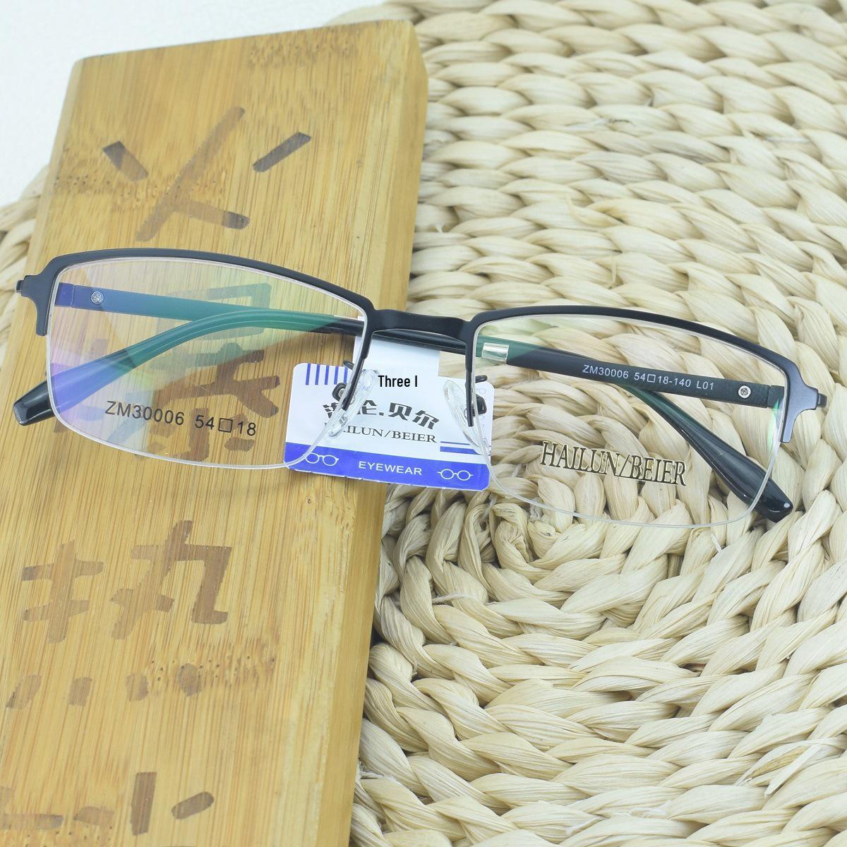 

Мужские квадратные полуободковые металлические оправы для очков