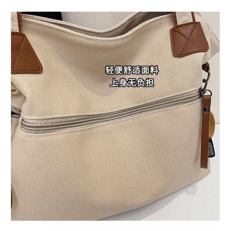 New Cloth Bag Korean Style Fashionable Large-capacity Simple All-matching Tote Casual Portable One-shoulder Cross-body Trendy