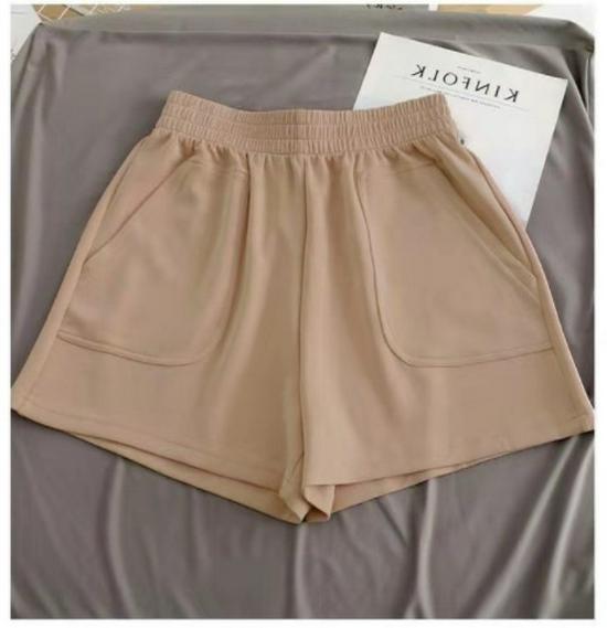 Women's High-Waist Korean Style Wide-Leg Three-Quarter Cotton Sports Shorts - Slimming and Trendy Summer Wear