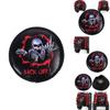 Stylish Skeleton Spare Tire Cover For 1/10 Rc Crawler Wrangler Traxxas Trx-4