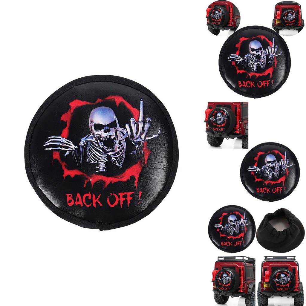 Stylish Skeleton Spare Tire Cover For 1/10 Rc Crawler Wrangler Traxxas Trx-4
