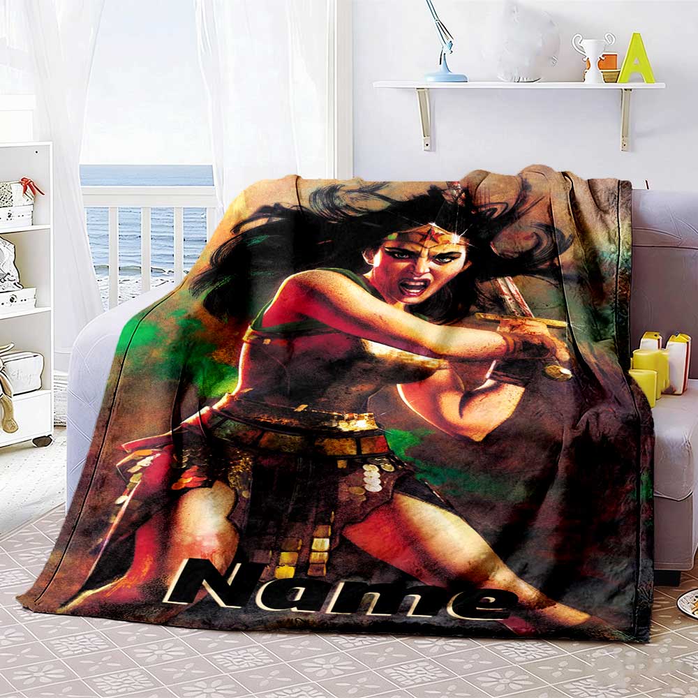 Warner Bros. Movies (3) Customize Your Name Blanket Multi-purpose Customizable Blanket Durable Comfort Throw For Bedding Sofa Livingroom Office