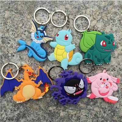 Anime Karikatür Pokemon anahtarlık Cep Canavarı Pikachu Charizard anahtarlık Cosplay