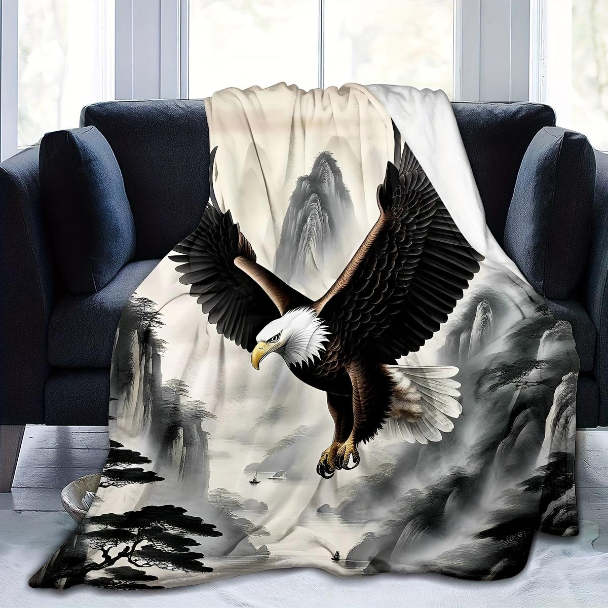 

Eagle Soaring Sky Digital Print Throw Blanket - Ultra-Soft, Warm & Cozy Polyester Blend, Perfect for Bed, Sofa, Travel 75x90cm
