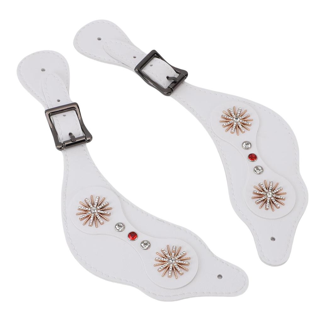 Spur Straps   Rhinestone Floral Boots Vintage Spur Straps for Horse  s   Length Handcrafted