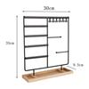 Jewelry Display Rack Earrings Ring Necklace Watch Jewelry Shelf Organizer Bracelet Stand Holder Hooks Home Storage Organizer