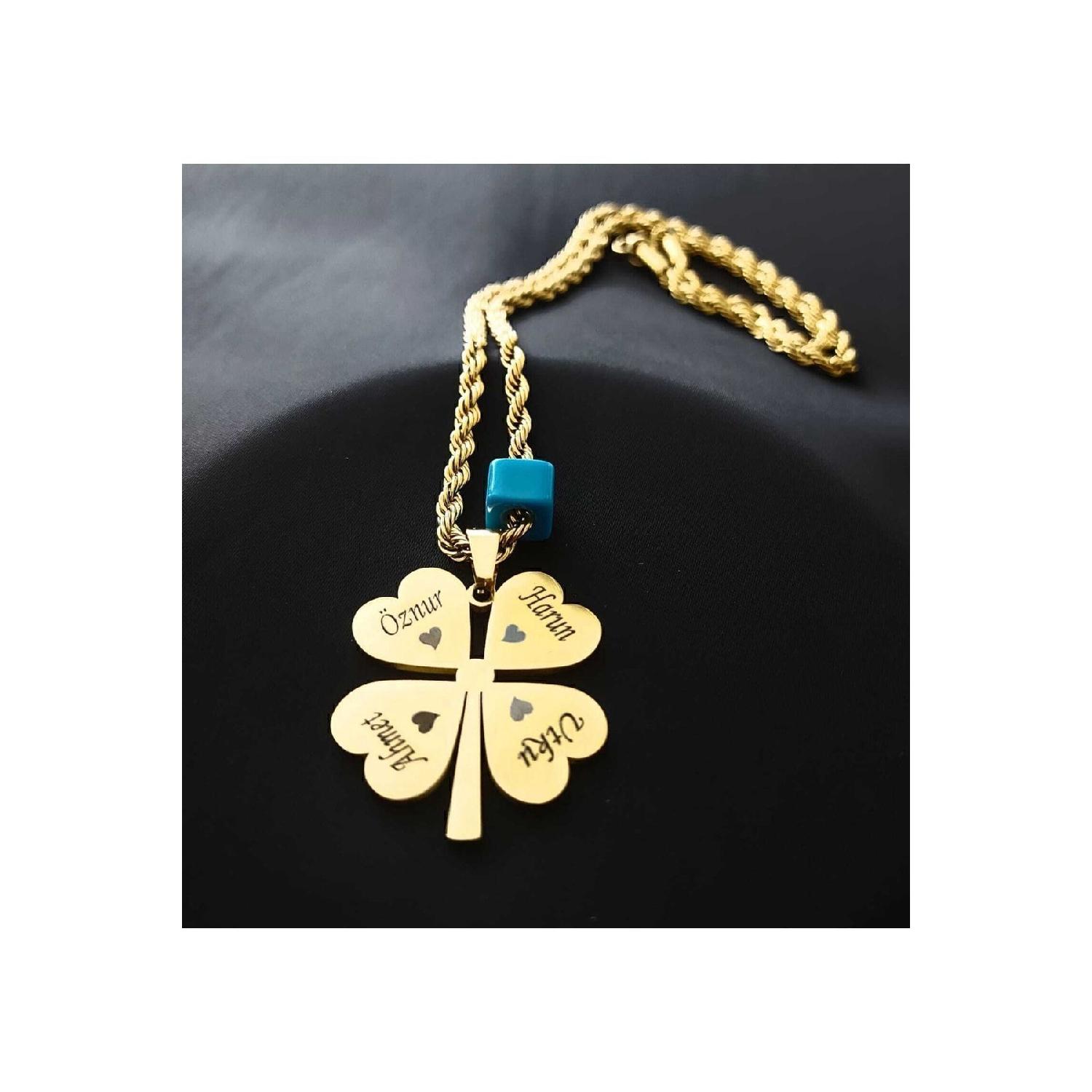 

Именное стальное ожерелье M золотой