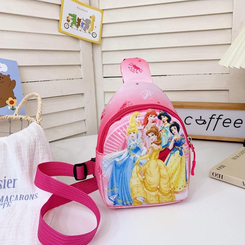 Kids Cartoon Crossbody Bag: Seven Princesses Backpack and Coin Purse