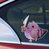 JT127#14.5x15cm Angy Pigeon with a Knife Sticker Decoration Motorcycle External Accessories Waterproof Vinyl Decals
