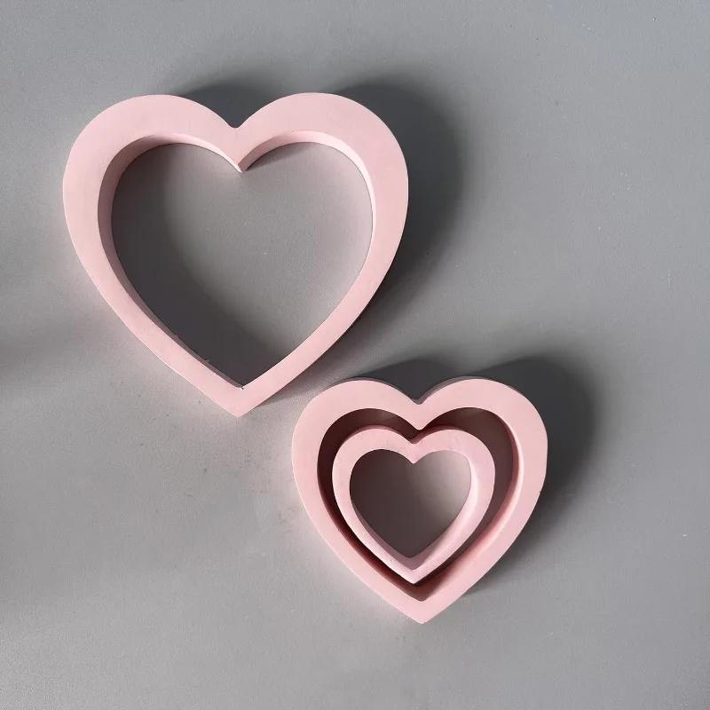 Top Quality Silicone Mold for Heart-shaped Pendants - Large Medium And Small Hollow Love Ornament Valentine's Day Decorative