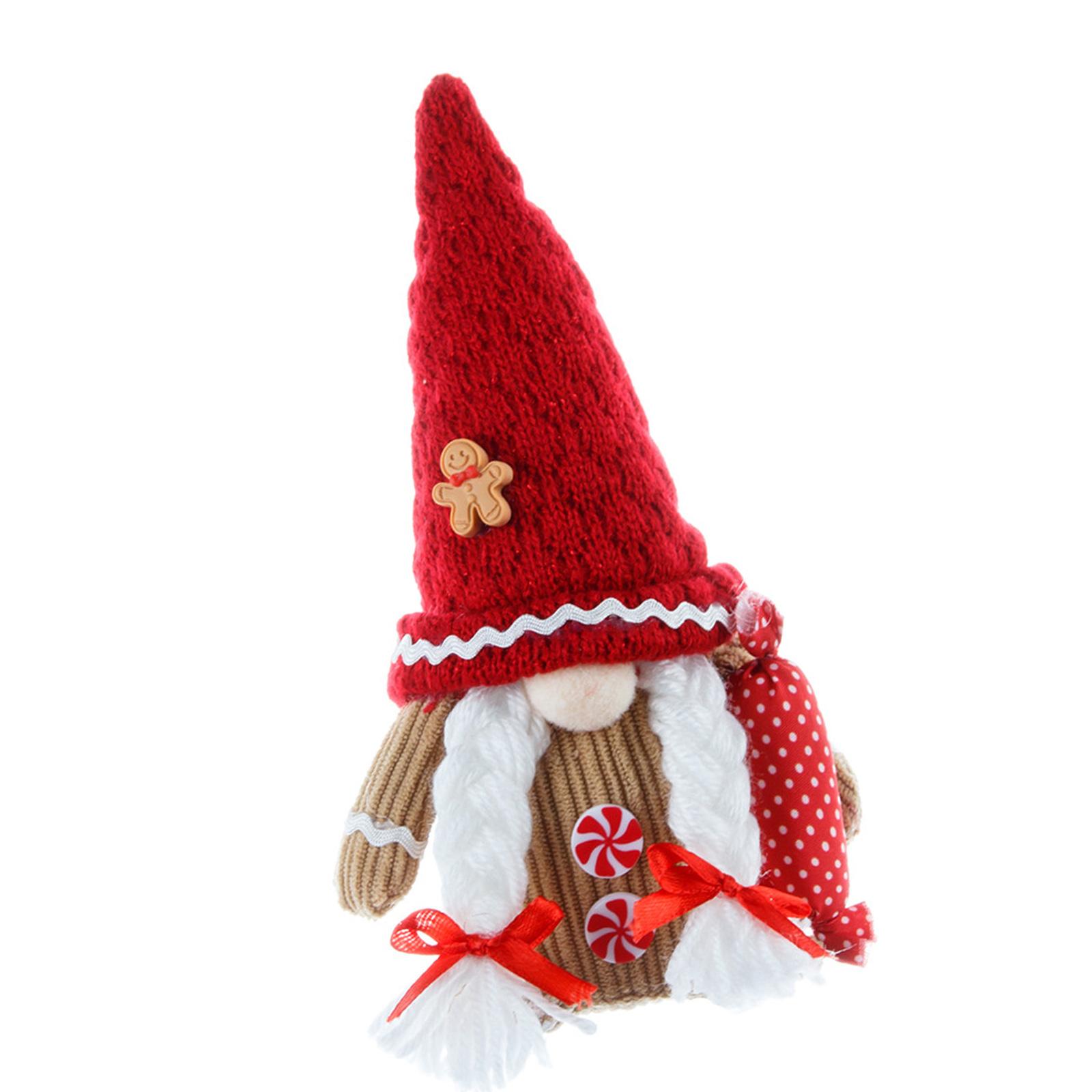 

Рождественские пряничные человечки, гномы, украшения, Санта, скандинавские эльфы, плюшевые куклы для украшения праздничного стола и полки B