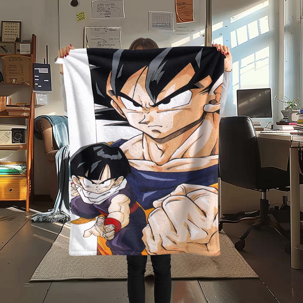 Dragon Ball characters Print Flannel Blanket,High quality Comfortable for All Seasons,Home Decor,Warmth and Comfort,Perfect for Christmas Gifts