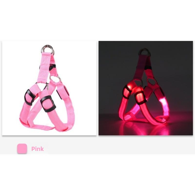 

LED Dog Harness Adjustable Reflective Dog Harness Night Light Safety Dogs Glowing Vest High Visibility Running Elastic Band XL