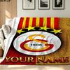 1PC Galatasaray S Custom Name Patterned Flannel Blanket Suitable For All Seasons for Home Decor Warmth and Comfort Gifts Holiday Present