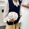Kawaii Cartoon Plush Rabbit Messenger Bags Kids Animals Crossbody Bag Girls Casual Cute Purse Bag Coin Purse Wallets Handbag