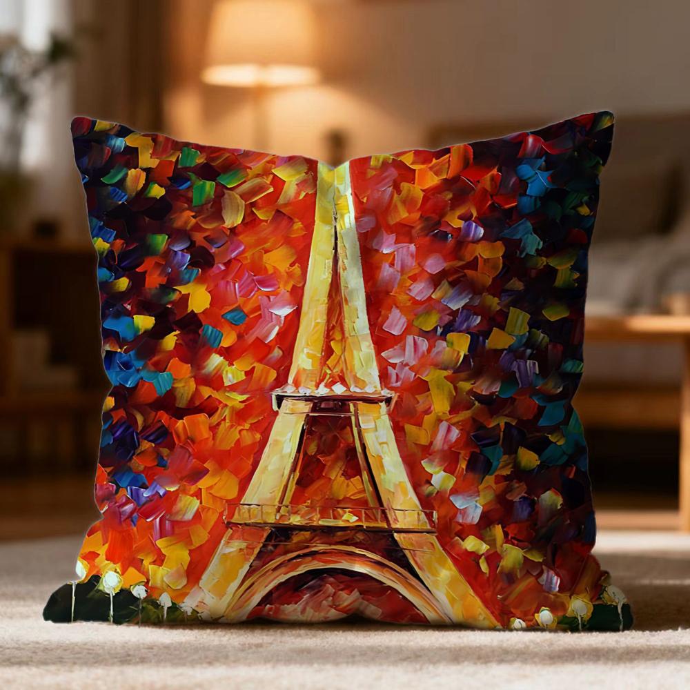 Fashion L-Lleonid afremov oiled Cushion Cover Soft Washable Pillow Case Multi-Scene for Couch Bed Travel Office Use