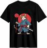 Samurai Cat with Katana T-shirt