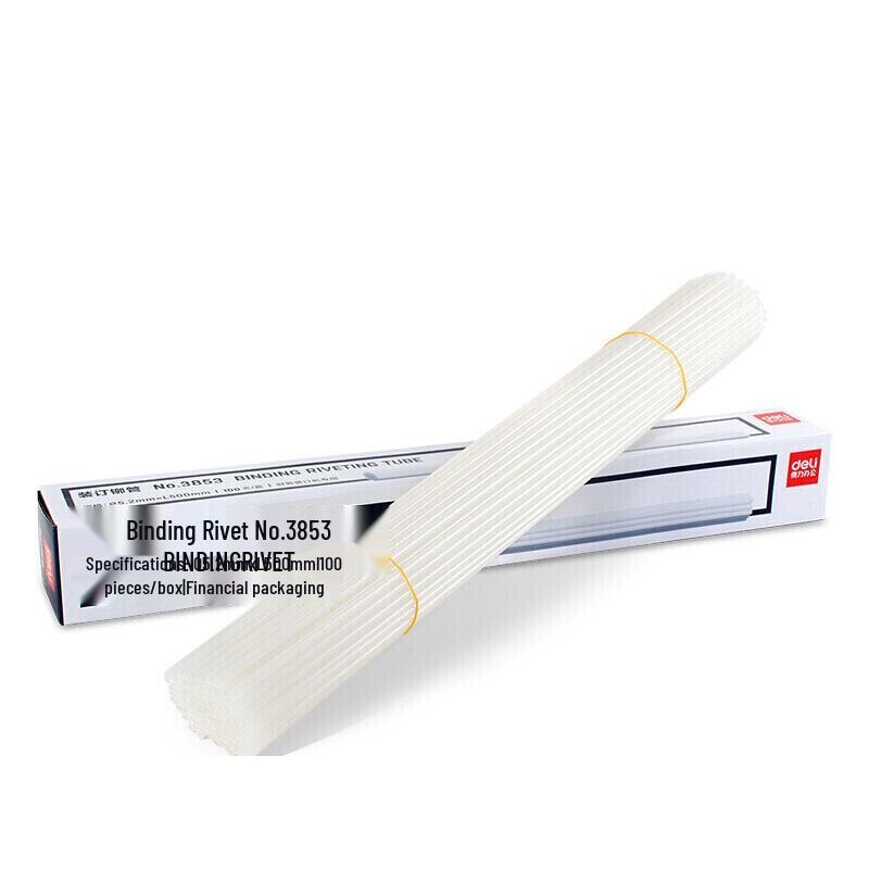 Deli 3853 Transparent Binding Rivet Tubes