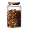 Large Capacity Acacia Wood Glass Storage Jar for Kitchen